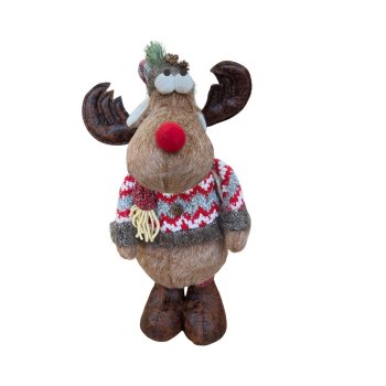 Boneco De Pelucia Rena Em Pé - 40cm