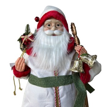 Papai Noel Em Pé Vermelho e Branco 80cm