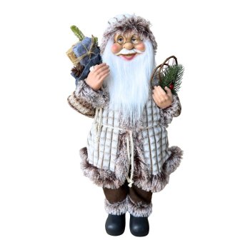 Papai Noel Em Pé Marrom 45cm