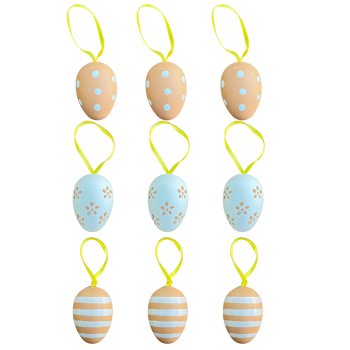 Ovos Decorativos 6cm Cores Variadas c/ 6 unidades