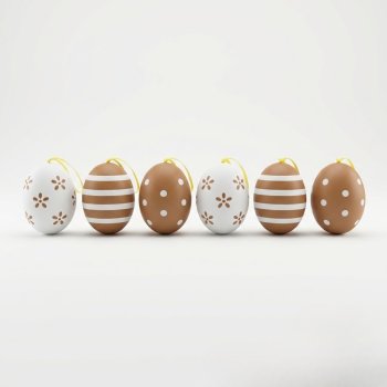 Ovos Decorativos Cores Variadas c/ 6