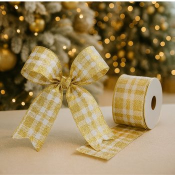 Fita Decorativa Xadrez com Glitter - 9,14m