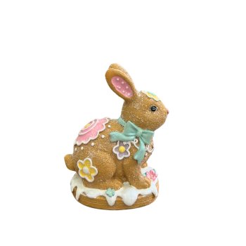 Coelha Decorativa De Resina 12cm