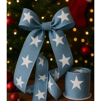 Fita Decorativa Azul com Estrela - 9,14m