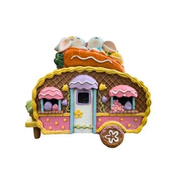 Enfeite Trailer Decorativo de Páscoa 19cm
