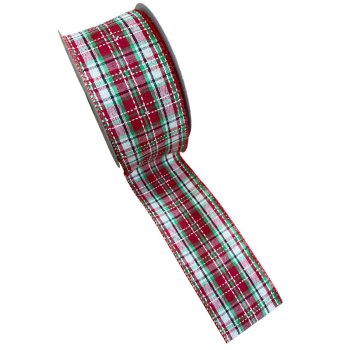 Fita Decorativa Xadrez Merry Chrstimas - 9,14m