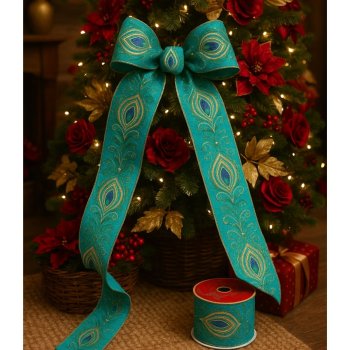 Fita Decorativa Decorada Verde Água - 9,14m