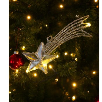 Enfeite de Natal Estrela Dcecorativa com Led - 45cm