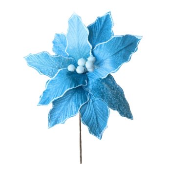 Flor Natalina Azul Tiffany- 25cm
