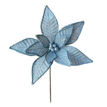 Flor Natalina Bico de Papagaio Cinza  - 30cm