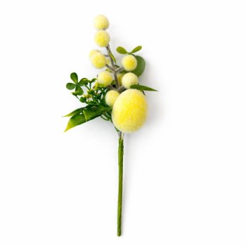 Galho Decorativo Páscoa Ovos Amarelos 25cm