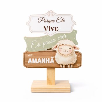 Placa Decorativa Ele Vive