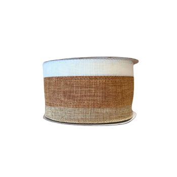 Fita Decorativa listras Bege Creme 9,14m