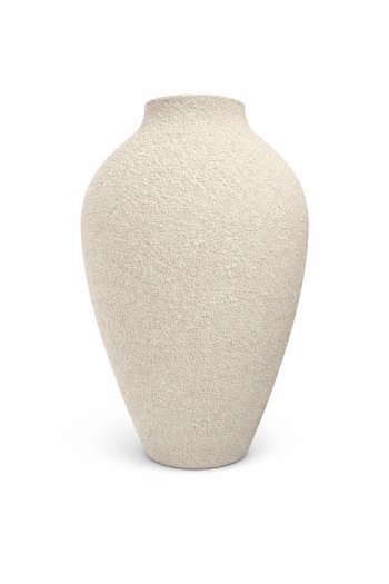 VASO CERAMICA TEXTURIZADO BEGE - 60CM