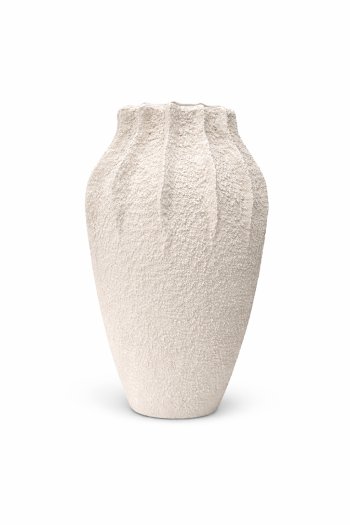 VASO CERAMICA TEXTURIZADO 37CM- OFF WHITE