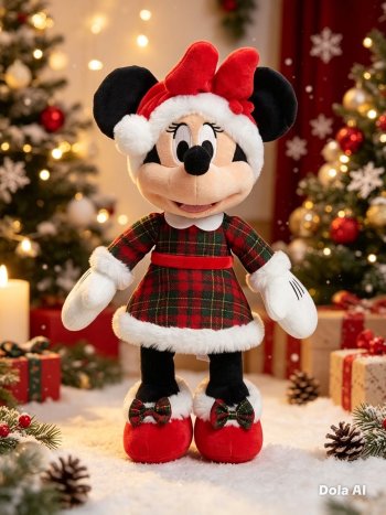Pelúcia Minnie Xadrez 45cm
