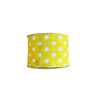 Fita Decorativa Amarelo Poa 9,14m
