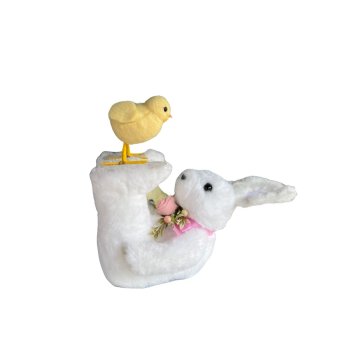 Coelho de Pelucia Deitado c/ Pintinho