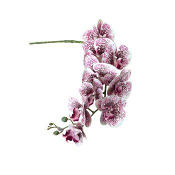 Haste De Orquidea 3D Branco Com Lilas105cm