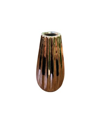 Vaso De Ceramica Espelhado Rose Gold 13cm