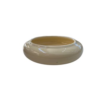 Vaso Decorativo Equibana Baixo Creme 5 cm