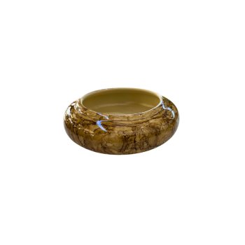 Vaso Decorativo  Equibana Baixo Creme Marmorizado  5 cm