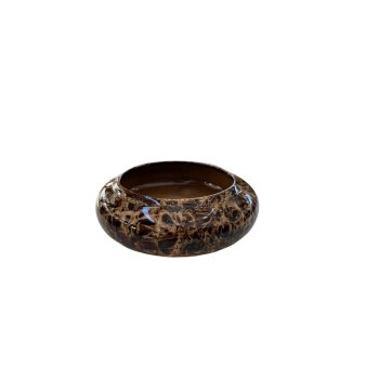 Vaso  Decorativo Equibana Baixo Marrom Marmorizado 5 cm
