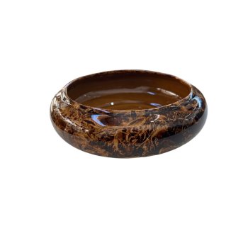 Vaso Decorativo  Equibana Baixo Marrom Marmorizado 8 cm
