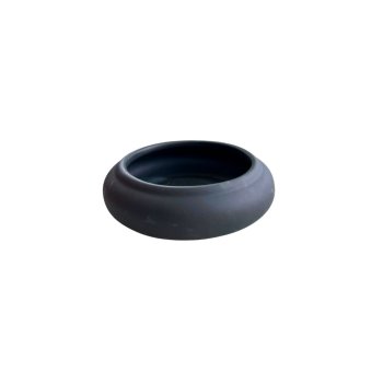 Vaso Decorativo Equibana Baixo P Preto Fosco 4cm