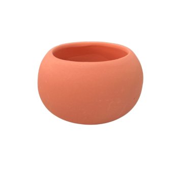 Vaso Decorativo Equibana Bojudo M Salmão Fosco 6,5cm
