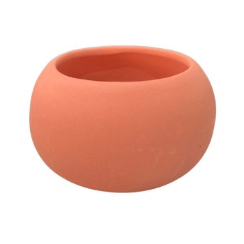 Vaso Decorativo Equibana Bojudo G Salmão Fosco 6,5cm