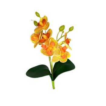 Mini Orquidea c/ 6 unidades na Haste Laranja