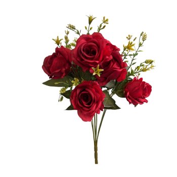 Buque De Rosas Vermelha 40cm C/ 7 hastes.