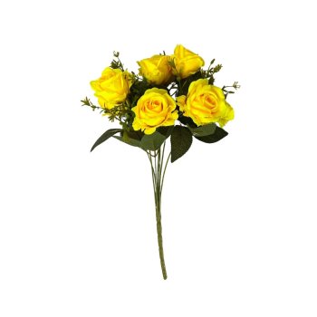 Buque De Rosas Amarelo 40cm C/ 7 hastes.
