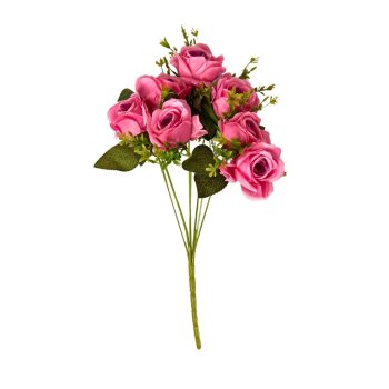 Buque De Rosas Pink 40cm C/ 7 hastes.