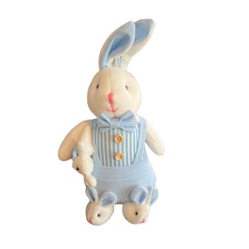 Coelinho De Pelucia Azul Decorativo 28cm