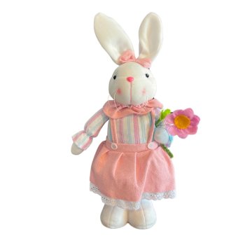 Coelinha de Pelucia Rosa Decorativa 48cm