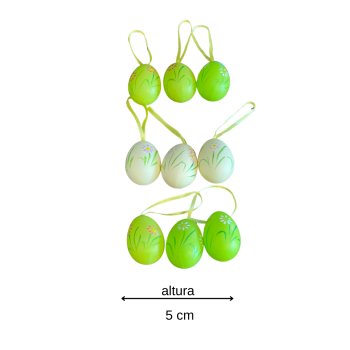 Ovinhos Decorativos 8unidades de 4cm