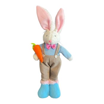 Coelho de Pelucia Com Macacão 50cm