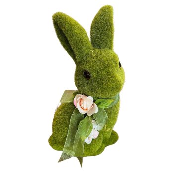 Coelho Decorativo De Grama 24cm