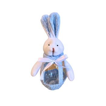 Pote Coelho de Pelucia Azul 20cm