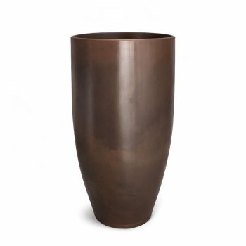 Vaso Decorativo Cone  Bojo Polido Marrom Marmorizado 85 cm