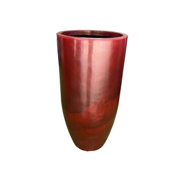 Vaso Decorativo Cone  Bojo Polido Vinho 85 cm
