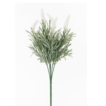 Haste de Lavanda Lilas com Folhagem Verde 38cm