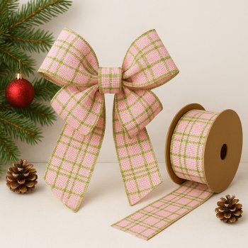 Fita Decorativa Xadrez Rosa Dourado