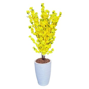 Galho De Cerejeiras   Amarela 125cm