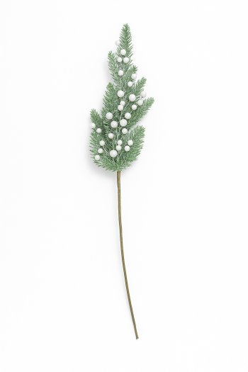 Galho Verde Decorado Com Bolinhas 55cm