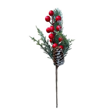 Galho Verde Com Berry 46cm