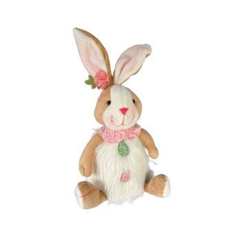 Coelha Decorativo Sentado Acende de Pelucia 25cm