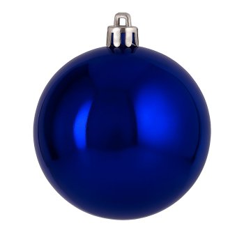 Bola Decorativa Azul Brilhante Grande De Natal 25Cm